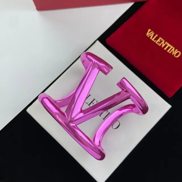 Louis Vuitton LV Volt Cuff Glossy Pink Metallic Bracelet 5