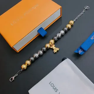 Louis Vuitton Monogram Bead and Bear Charm Bracelet