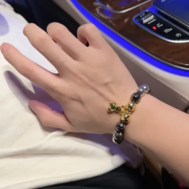Louis Vuitton Monogram Bead and Bear Charm Bracelet 2