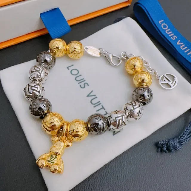 Louis Vuitton Monogram Bead and Bear Charm Bracelet 3