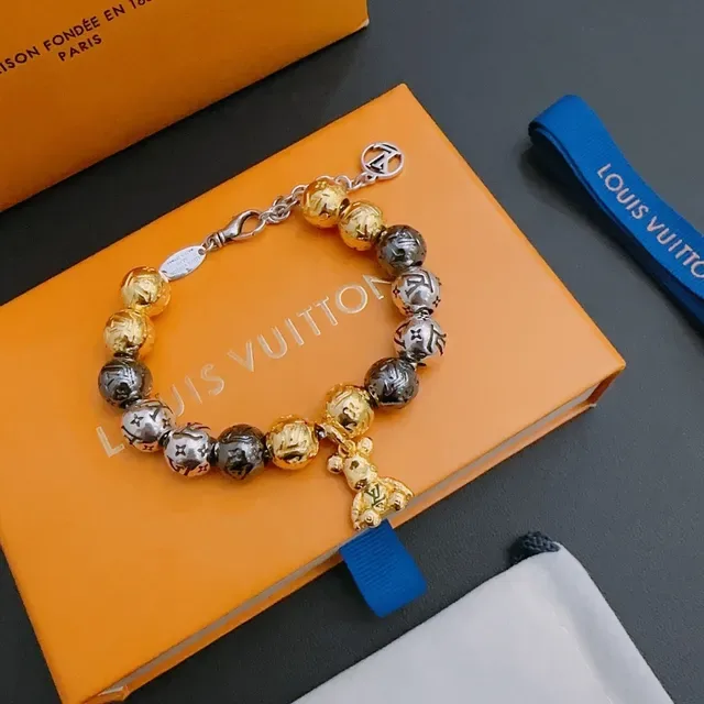Louis Vuitton Monogram Bead and Bear Charm Bracelet 6