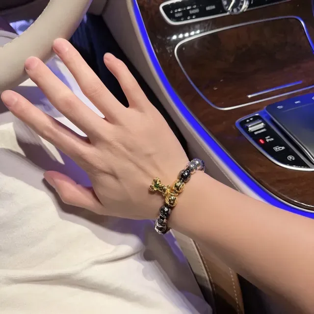 Louis Vuitton Monogram Bead and Bear Charm Bracelet 7
