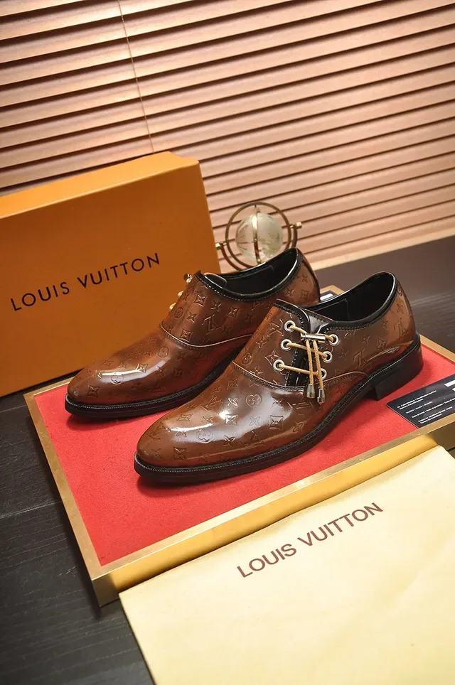 Sapatos Oxford Louis Vuitton Monogram Marrom Cap-Toe 4