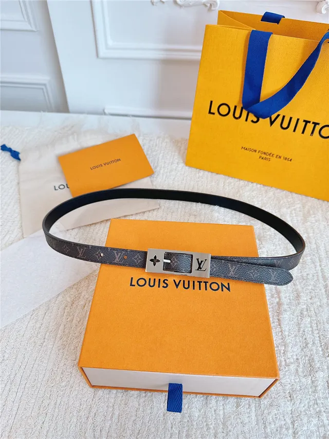 Louis Vuitton مونوغرام كانفاس ذهبي اللون مشبك حزام جلد 3