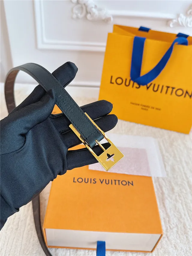 Louis Vuitton مونوغرام كانفاس ذهبي اللون مشبك حزام جلد 5