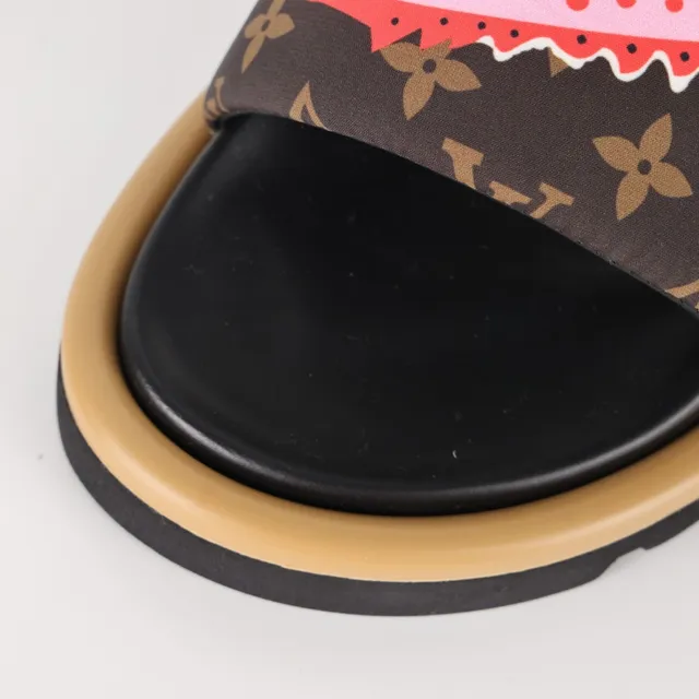 Louis Vuitton Monogram Canvas Graphic Appliqué Platform Slippers 5