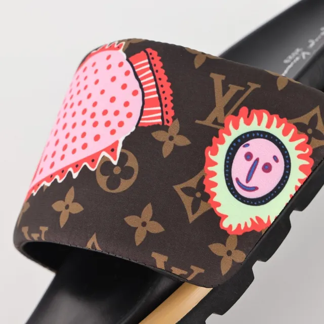 Louis Vuitton Monogram Canvas Graphic Appliqué Platform Slippers 6