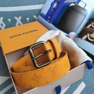 Louis Vuitton Monogram Canvas Yellow Leather Belt