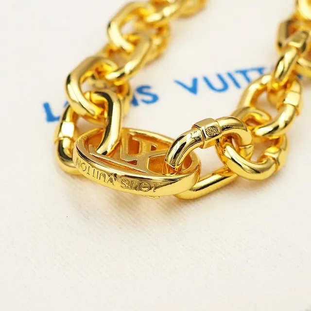 Louis Vuitton Monogram Chain Gold-Tone Bracelet 3