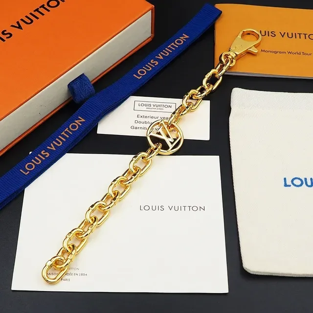 Louis Vuitton Monogram Chain Gold-Tone Bracelet 5