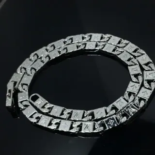 Louis Vuitton Monogram Chain Necklace Silver-Tone Necklaces