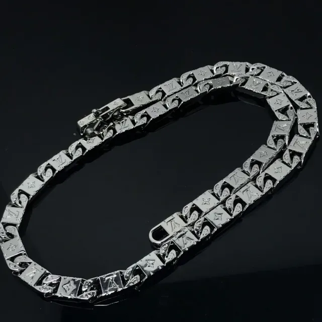 Louis Vuitton Monogram Chain Necklace Silver-Tone Necklaces 2