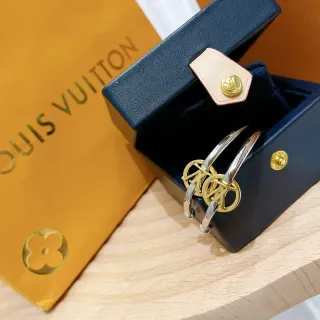 Louis Vuitton Monogram Charm Hoop Earrings