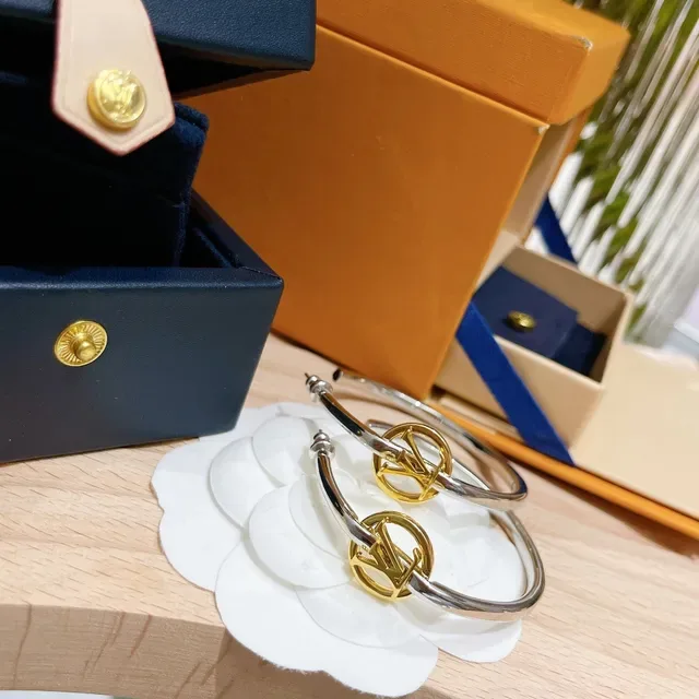Louis Vuitton Monogram Charm Hoop Earrings 6