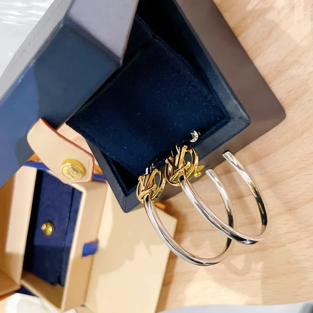 Louis Vuitton Monogram Charm Hoop Earrings 9