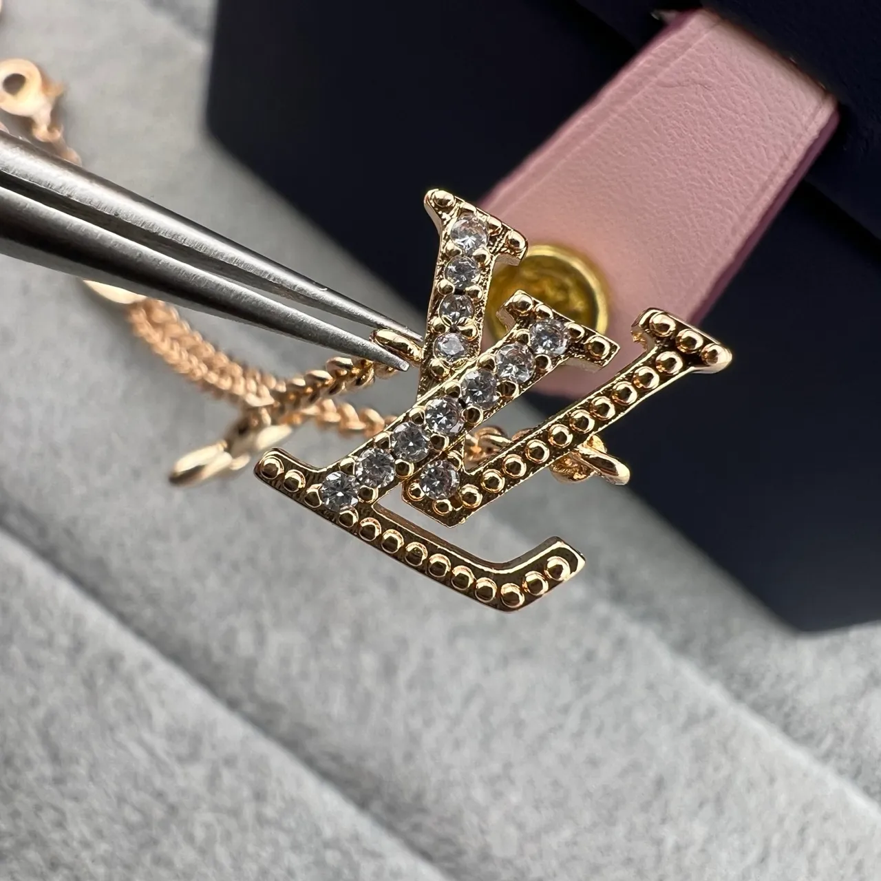 Louis Vuitton Monogram Charm Thin Chain Bracelets 3