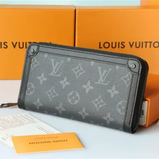 Louis Vuitton Monogram Coated Canvas Gray Long Wallet