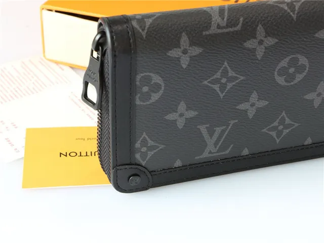 Louis Vuitton Monogramme Toile Enduite Gris Portefeuille Long 2