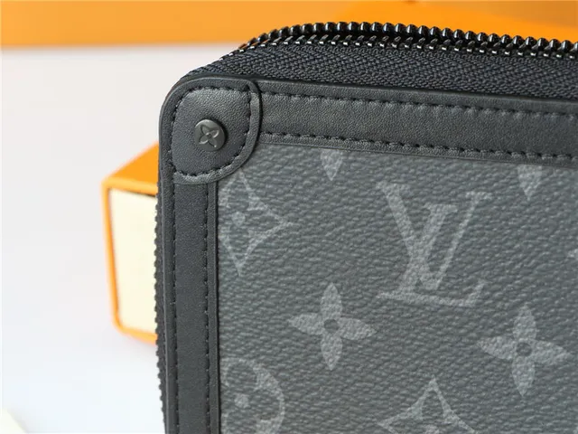 Louis Vuitton Monogramme Toile Enduite Gris Portefeuille Long 6