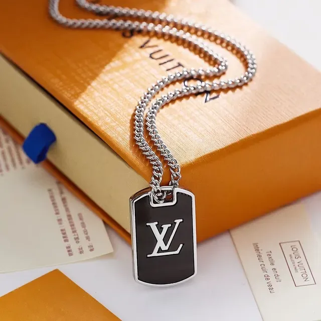 Louis Vuitton Monogram Dog-Tag Pendant Necklace 3