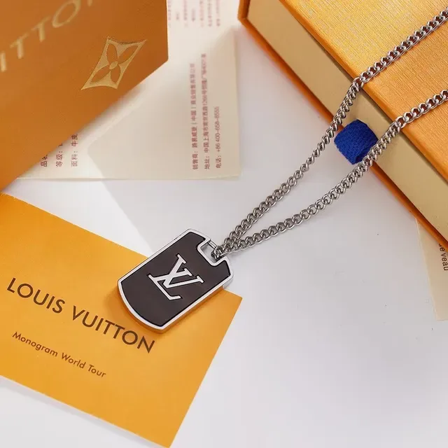 Louis Vuitton Monogram Dog-Tag Pendant Necklace 5