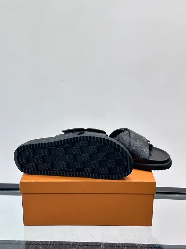 Louis Vuitton Monogram Double-Strap Platform Slippers 2