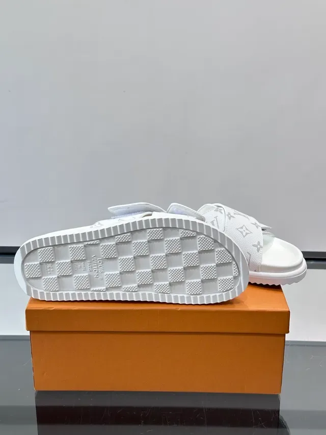 Louis Vuitton Monogram Double-Strap Platform Slippers 3