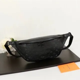Louis Vuitton Monogram Embossed Black Fashion Belt Bag