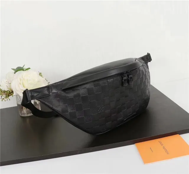 Louis Vuitton Monogram Embossed Black Fashion Belt Bag 4