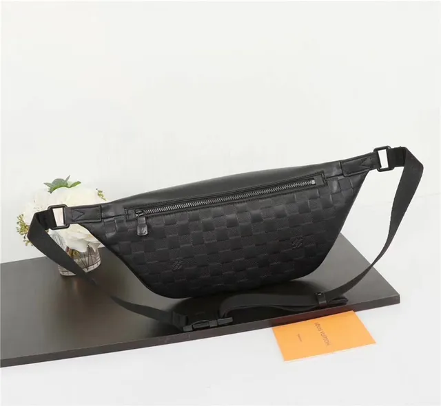 Louis Vuitton Monogram Embossed Black Fashion Belt Bag 5