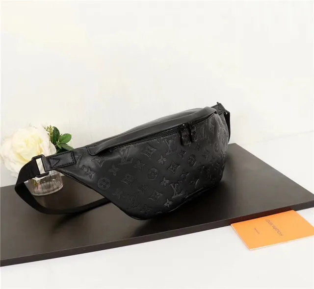 Louis Vuitton Monogram Embossed Black Fashion Belt Bag 14