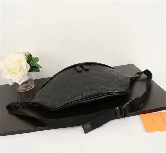 Louis Vuitton Monogram Embossed Black Fashion Belt Bag 15
