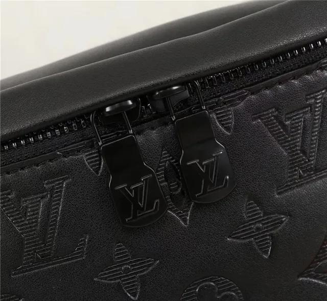 Louis Vuitton Monogram Embossed Black Fashion Belt Bag 18