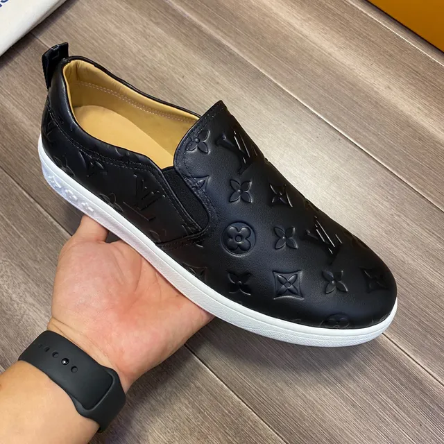 Louis Vuitton Monogram-Embossed Slip-On Loafers 4