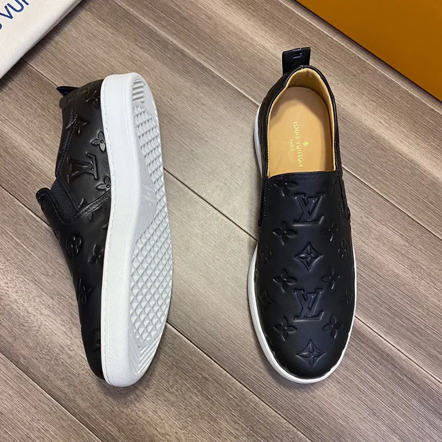 Louis Vuitton Monogram-Embossed Slip-On Loafers 6