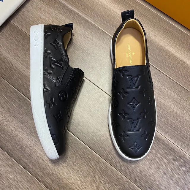 Louis Vuitton Monogram-Embossed Slip-On Loafers 7