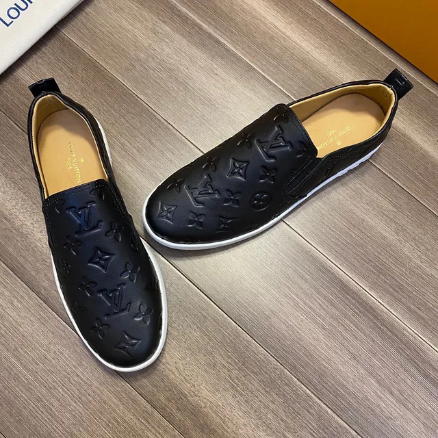 Louis Vuitton Monogram-Embossed Slip-On Loafers 8