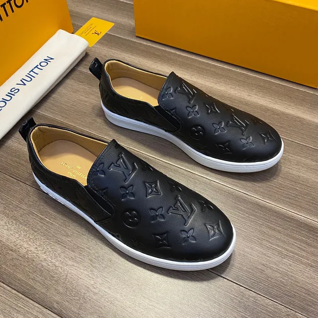 Louis Vuitton Monogram-Embossed Slip-On Loafers 9