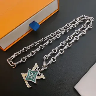 Louis Vuitton Monogram Enamel Pendant Necklace