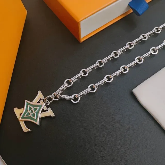 Louis Vuitton Monogram Enamel Pendant Necklace 6