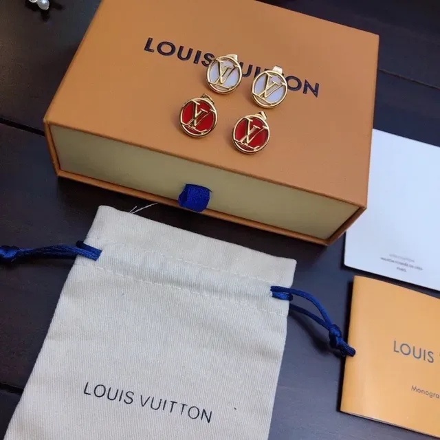 Louis Vuitton Monogram Enamel Stud Earrings 4