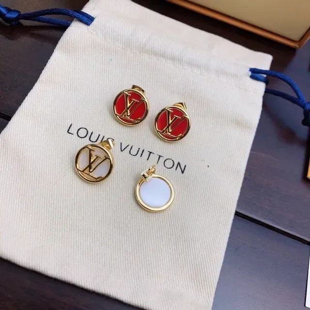 Louis Vuitton Monogram Enamel Stud Earrings 7