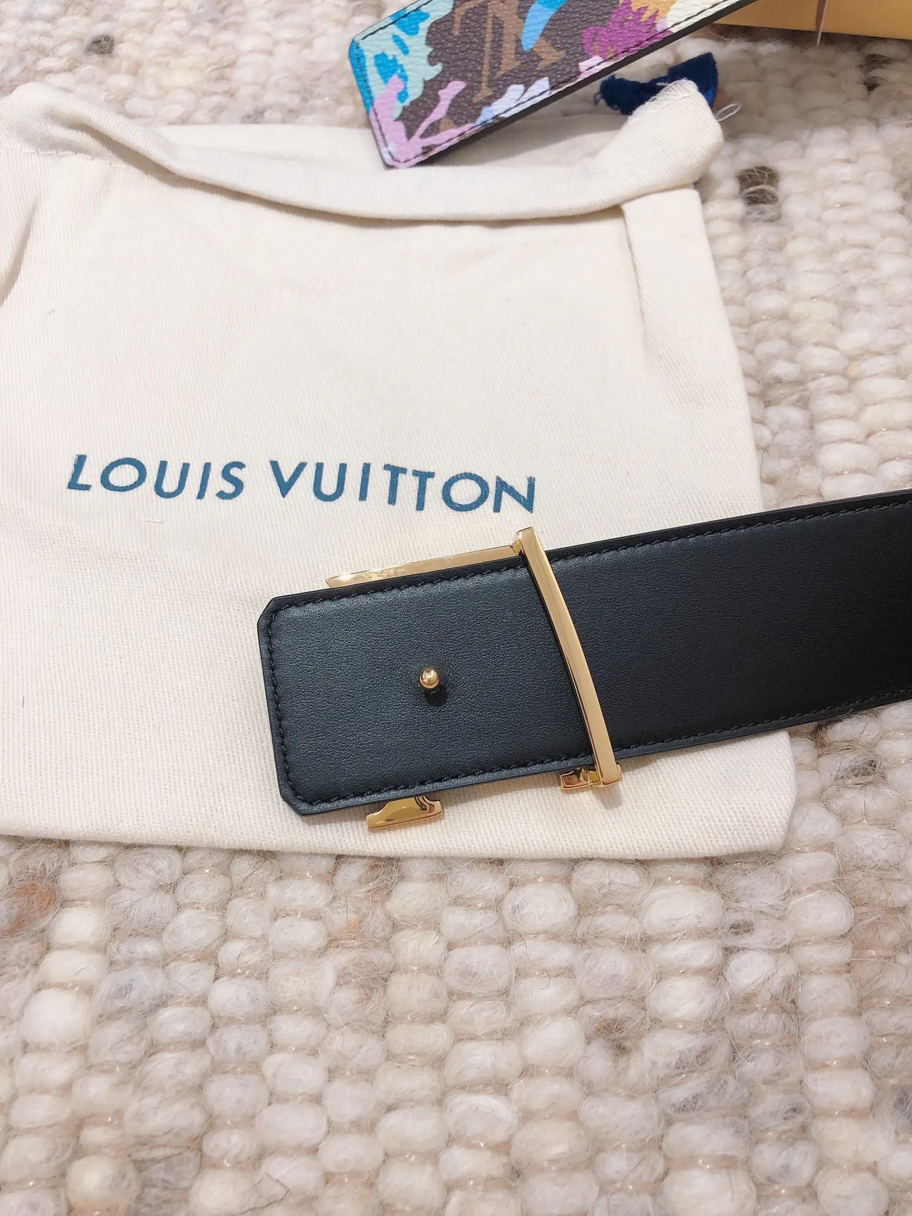 Louis Vuitton Monogram Floral Print Leather Belt 2