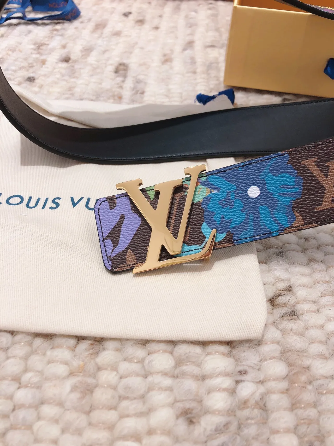 Louis Vuitton Monogram Floral Print Leather Belt 7