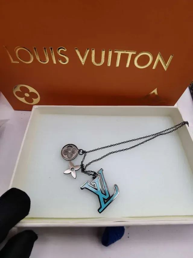 Louis Vuitton Monogram Flower Multi-Charm Turquoise Enamel Necklace 5