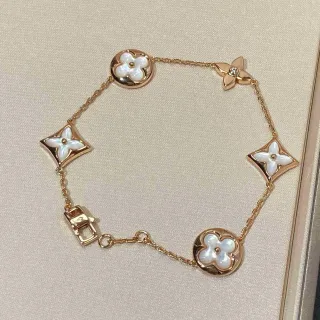 سوار Louis Vuitton Monogram زهرة ذهب وردي وأبيض مادر أوف بيرل