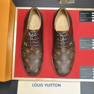 Louis Vuitton Monogram Leather Cap-Toe Oxford Shoes