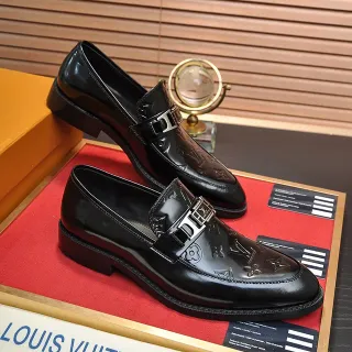 路易威登 Monogram Loafer 黑色漆皮 乐福鞋