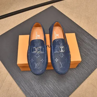 Louis Vuitton Monogram 乐福鞋 海军蓝 皮革 乐福鞋