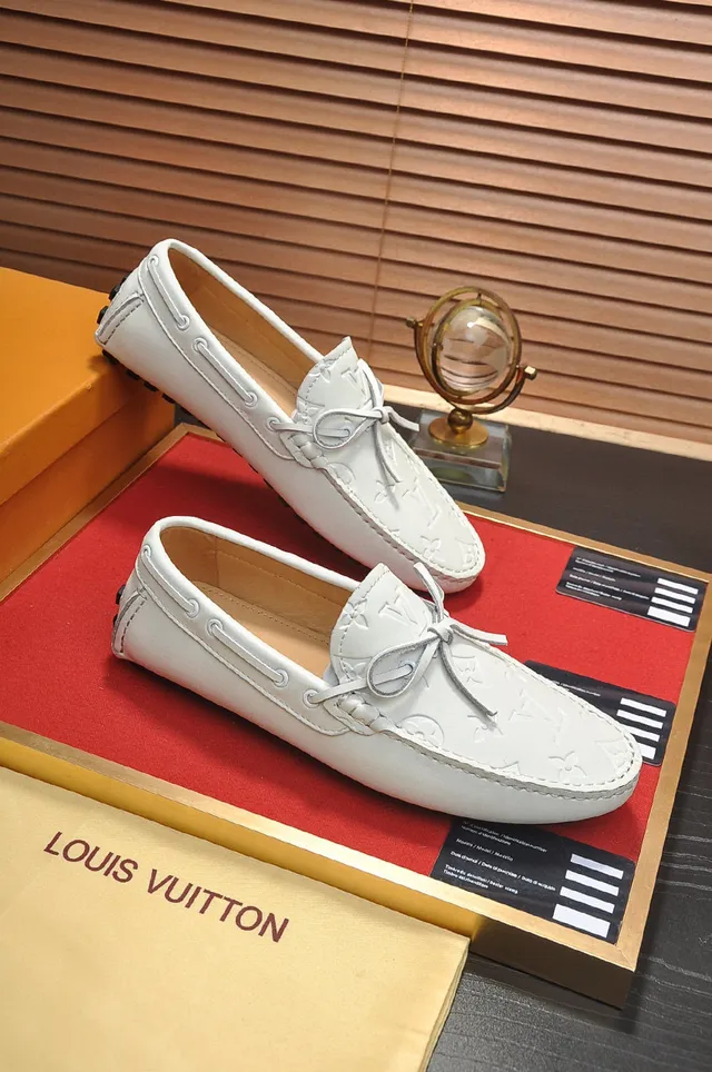 Louis Vuitton Monogram Loafer Off-White Leather Bow-Tie Loafers 6
